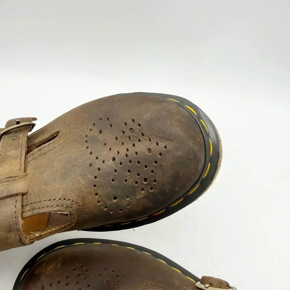 Dr. Martens Womens 8065 Mary Jane Shoes EU 38 US 7 Brown Leather EUC